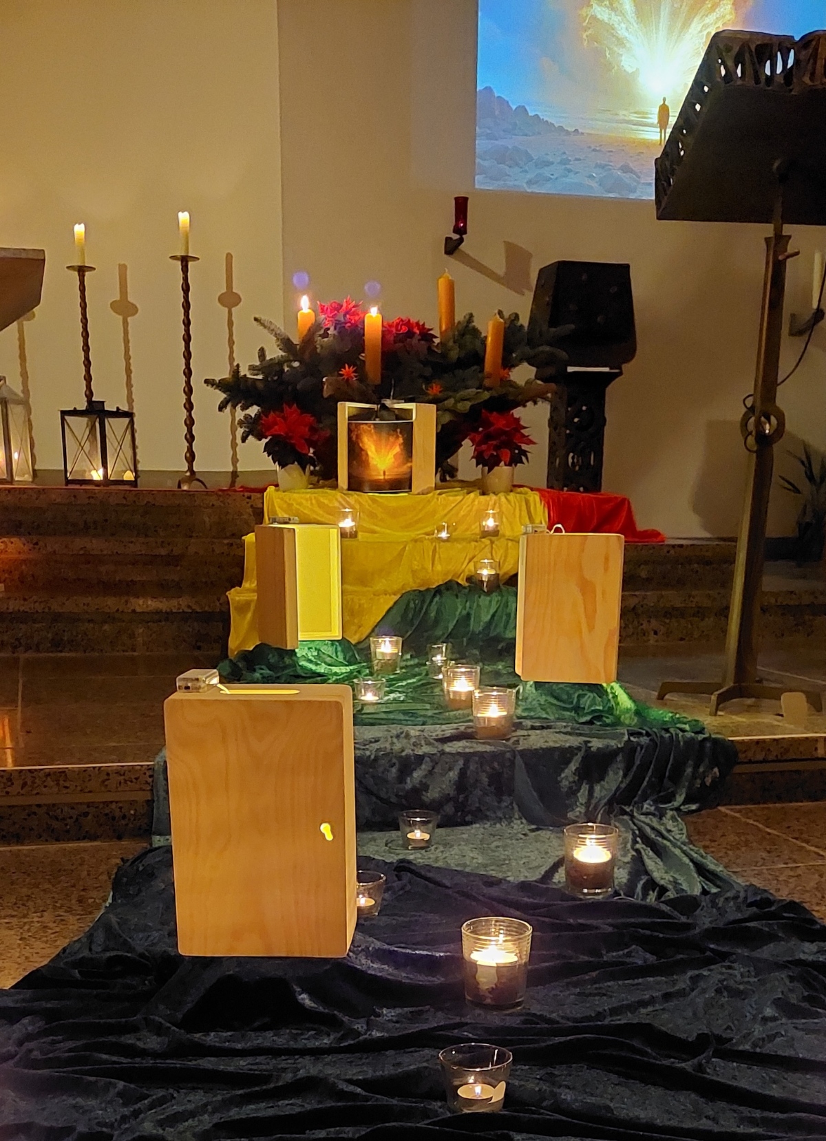 Lichterfeier Tür auf Licht an