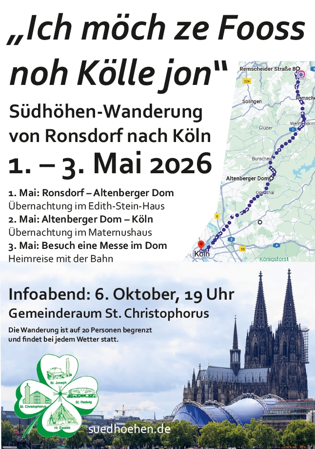 'Ich möch ze Fooss noh Kölle jon'