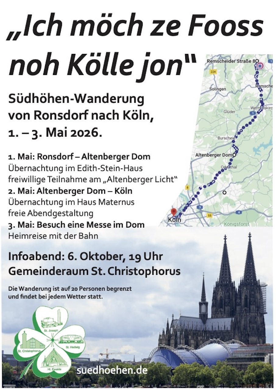 'Ich möch ze Fooss noh Kölle jon'